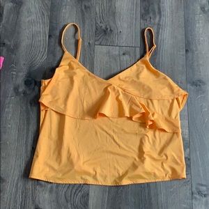 Orange soft flowy tank
